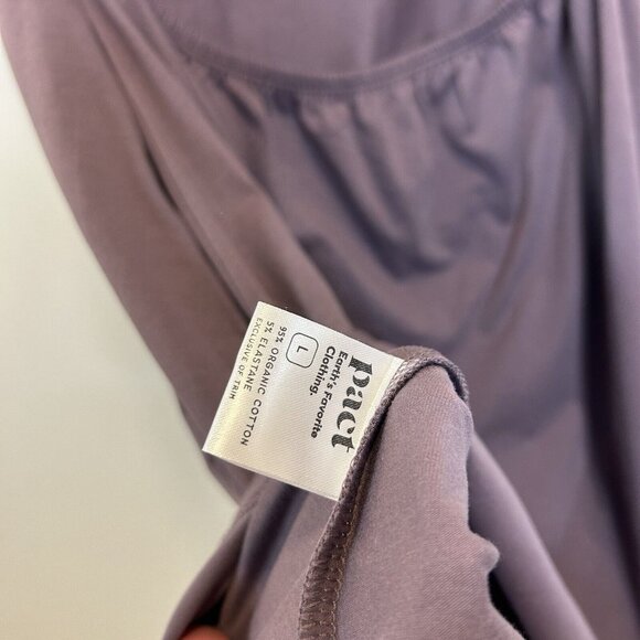 Pact Womens Dress Sz Large Open Back Short Sleeve Casual Modern Organic Cotton - Picture 9 of 10